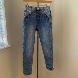 DIY Jean SHORTS Princess Polly sz 2 retro 2 tone jeans EUC